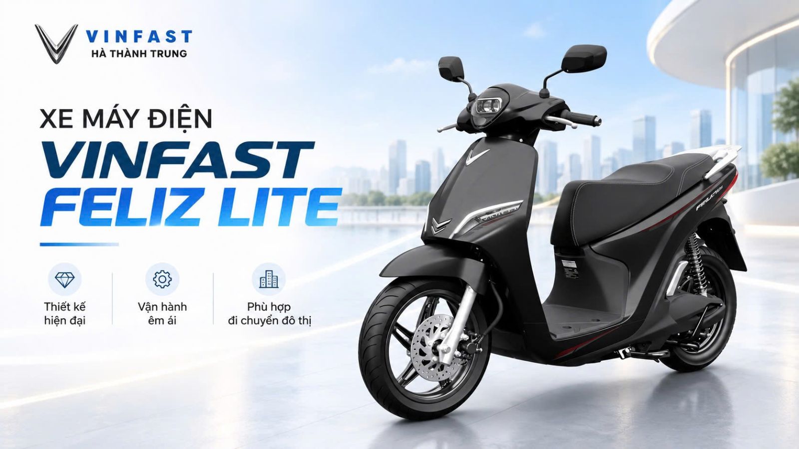 xe máy điện VinFast vận hành êm và thuận tiện khi di chuyển đô thị